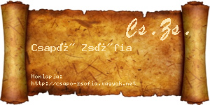 Csapó Zsófia névjegykártya