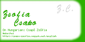 zsofia csapo business card