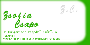 zsofia csapo business card